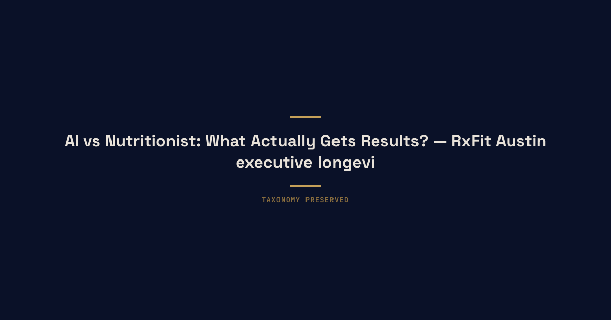Hero illustration for ai-vs-nutritionist-what-gets-results in Austin, TX