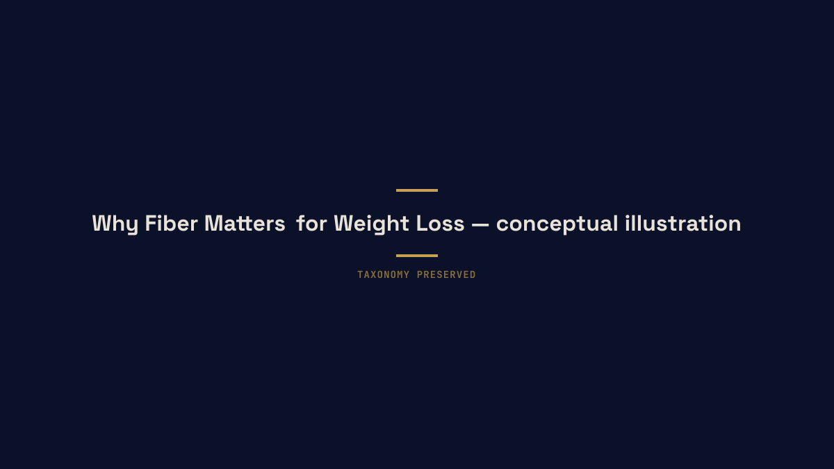 Why Fiber Matters for Weight Loss — conceptual illustration